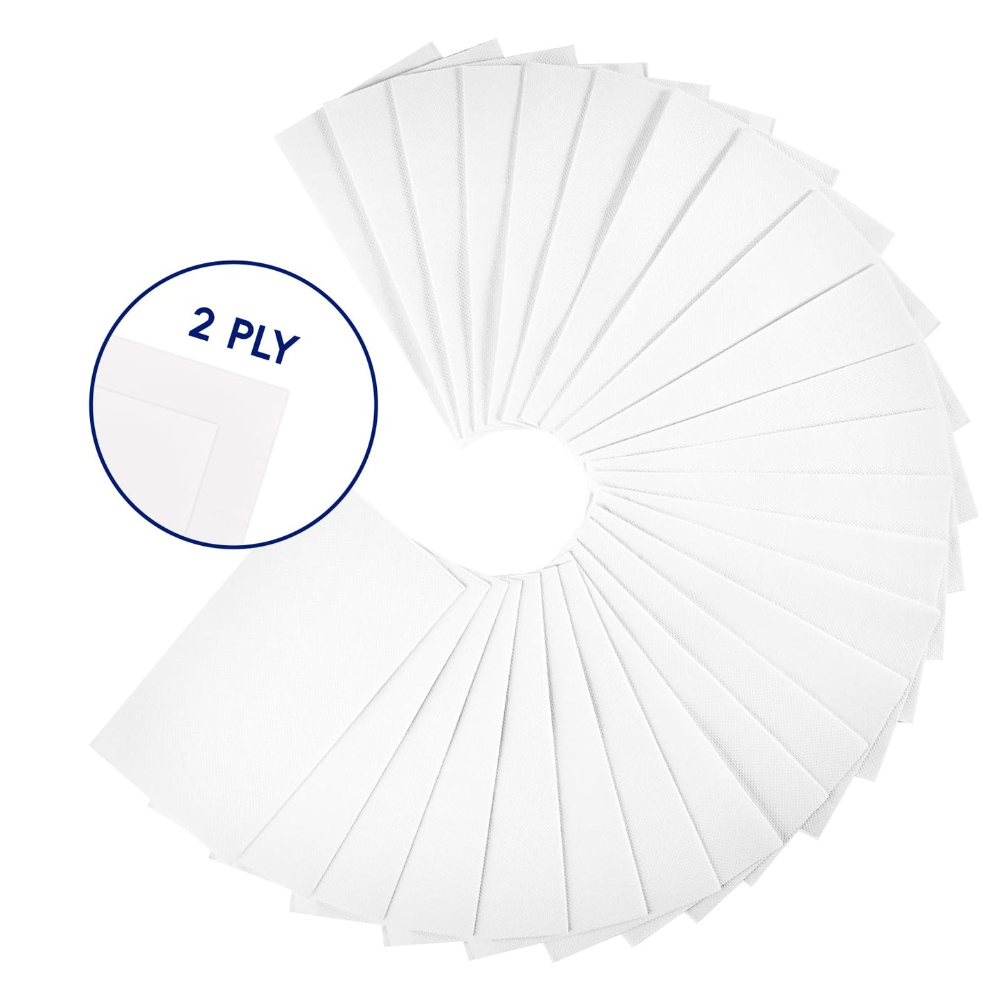 JOLLY CHEF 600 Pack Disposable Paper Napkins, Soft Bathroom Napkins for Guests, 2-Ply White Paper Hand Towels for Halloween, Wedding, Thanksgiving