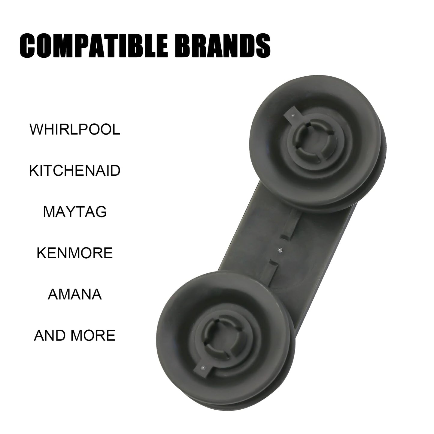 W10078083 WPW10078083 AP6014875 Dishwasher Dishrack Wheel Compatible with Whirlpool Wheel and Bracket Assembly 1446833, PS11748145 (2PACK)