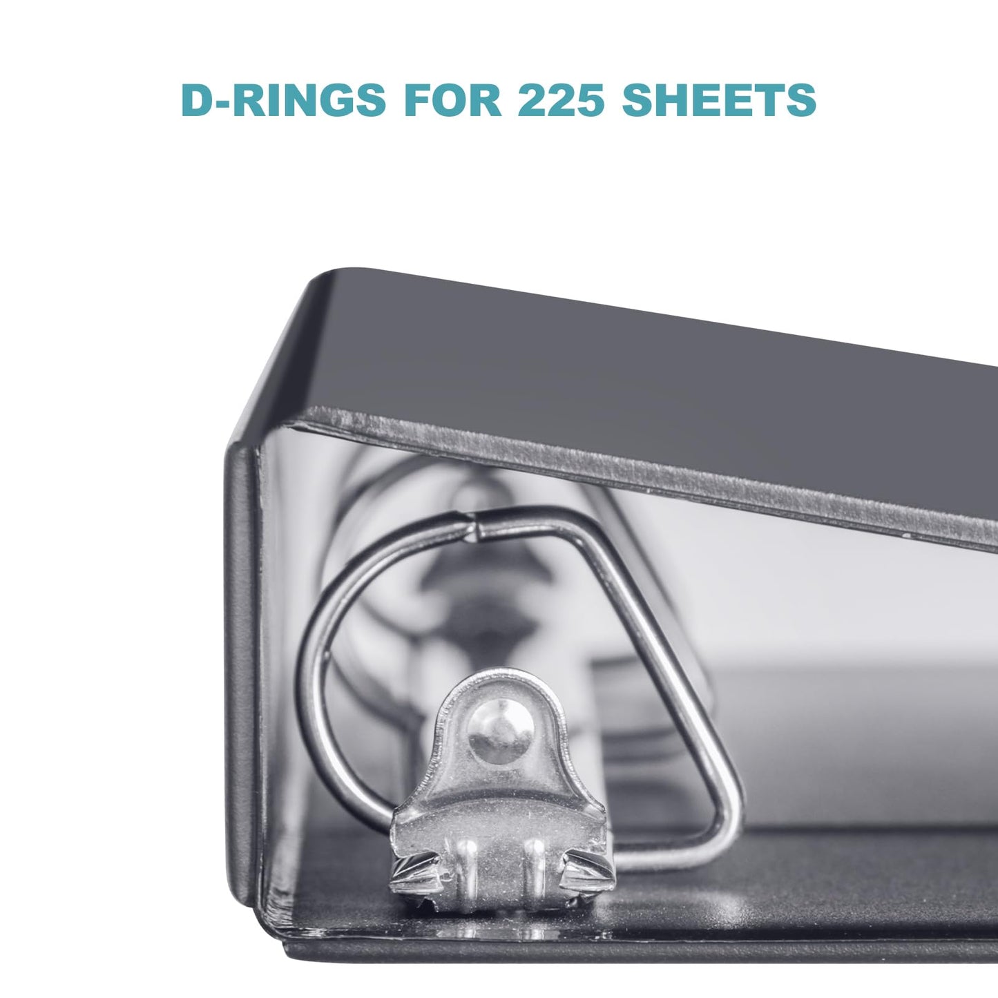 3 Ring Binder 1 Inch, ViVin Sturdy 1"-Slant D Ring Binder with 2 Interior Pockets, Clear View Cover, PVC-Free, Fits 225 Sheets of US Letter Size Paper (12 Pack, Black)