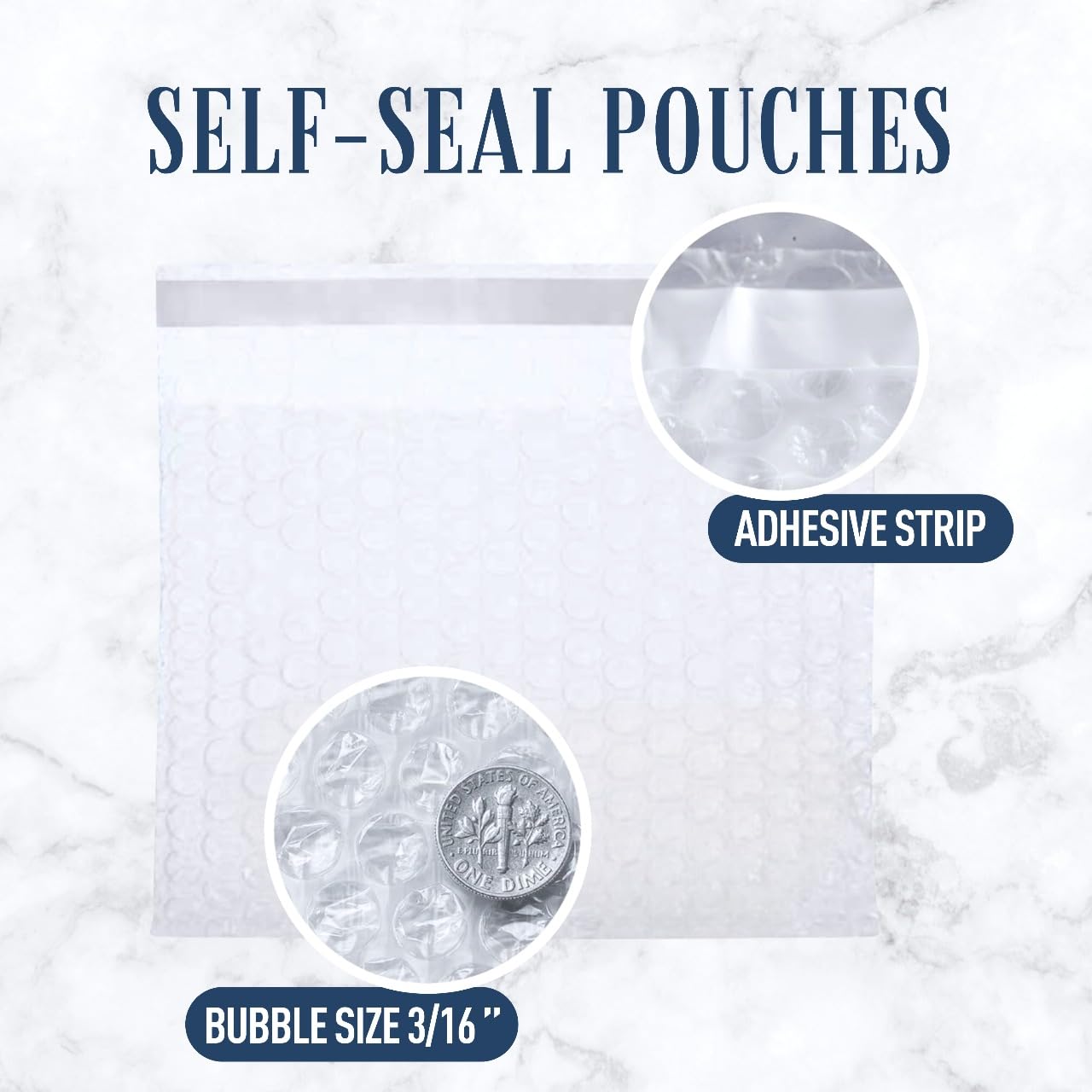 ALTERNIUM Self Seal Bubble Pouches - Bubble Bags for Packing, Packaging Filler for Moving - Cushioning Wrap for Fragile Items, Dish Packing Kit Shipping Supplies for Small Business - 5X7 Inch, 120pcs