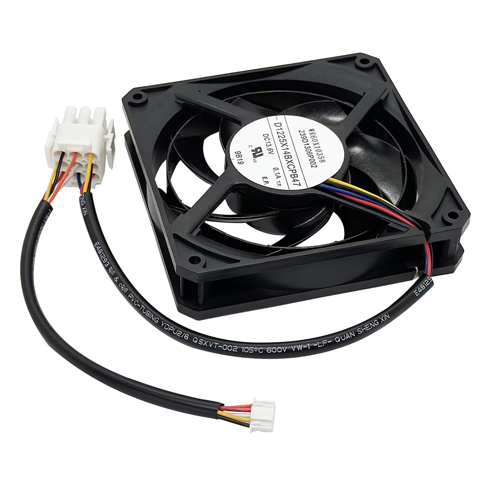 JFQWLE WR60X10358 Fan Condensor for GE Refrigerator Replaces WR60X10339, Fit for CFE28TSHBSS CFE28TSHCSS GFE29HS etc. DC 13.6V 0.1A Freezer Evaporator Fan
