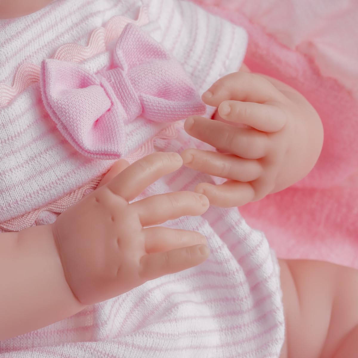 15.5" Realistic Soft Body La Newborn Doll | JC Toys - Berenguer Boutique | 8 Piece Gift Set with Bottle, Pacifier & Accessories | Pink | Ages 2+