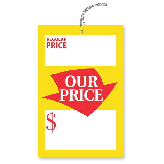 SmartSign Pack of 250 Regular and Special Price Tags with Strings | 3.25" x 5", 12 pt Cardstock, Write-On