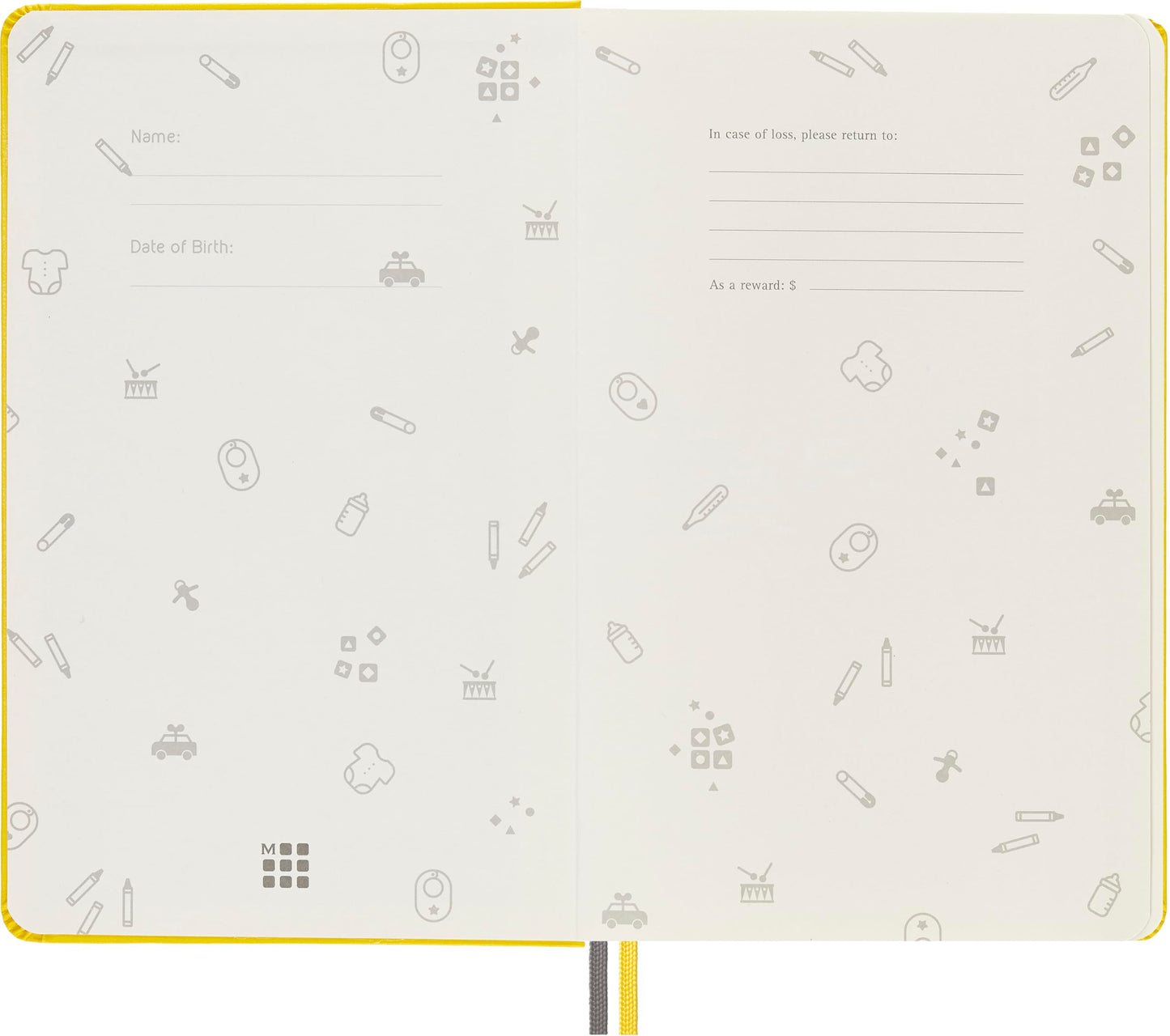 Moleskine Passion Journal, Baby, Hard Cover, Large (5" x 8.25") Yellow, 400 Pages