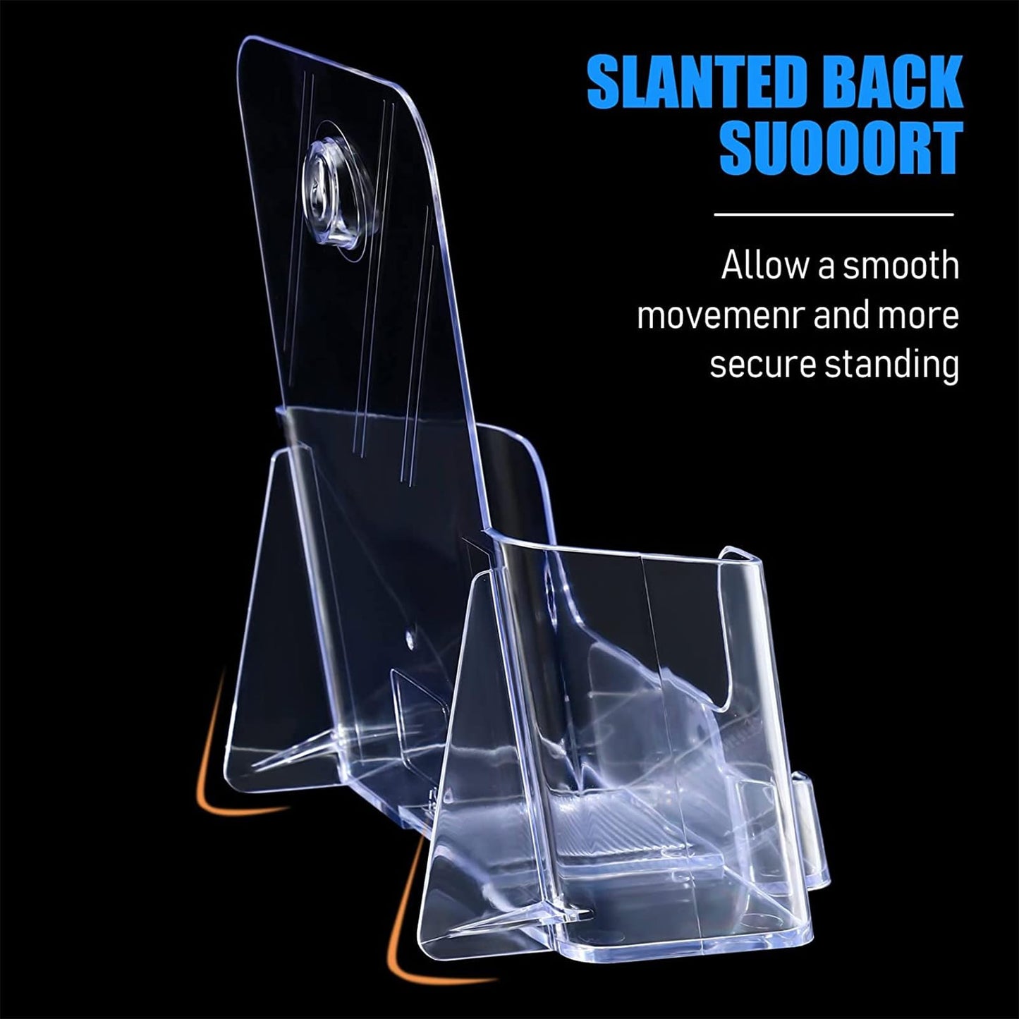Remerry 8 Set 6.5 Inch Acrylic Brochure Holder with Business Card Pocket, Wide Bifold Clear Brochure Display Stand Flyer Holder for Pamphlet Literature Magazine Booklet, Desk or Wall Mount Display