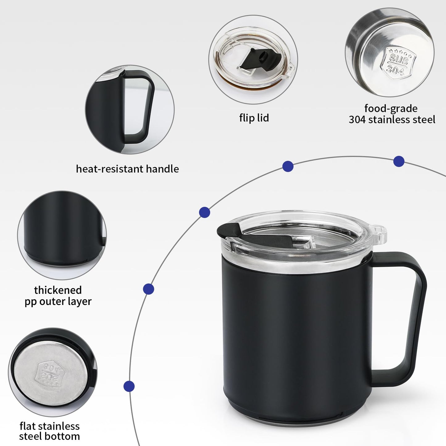 VOBAGA Coffee Mug Warmer with 15oz Mug Set, Electric Coffee Cup Warmer with Three Temperature Settings for Home Office Desk, Smart Coffee Warmer with Auto Shut Off for Cocoa Tea Candles Coffee Gift