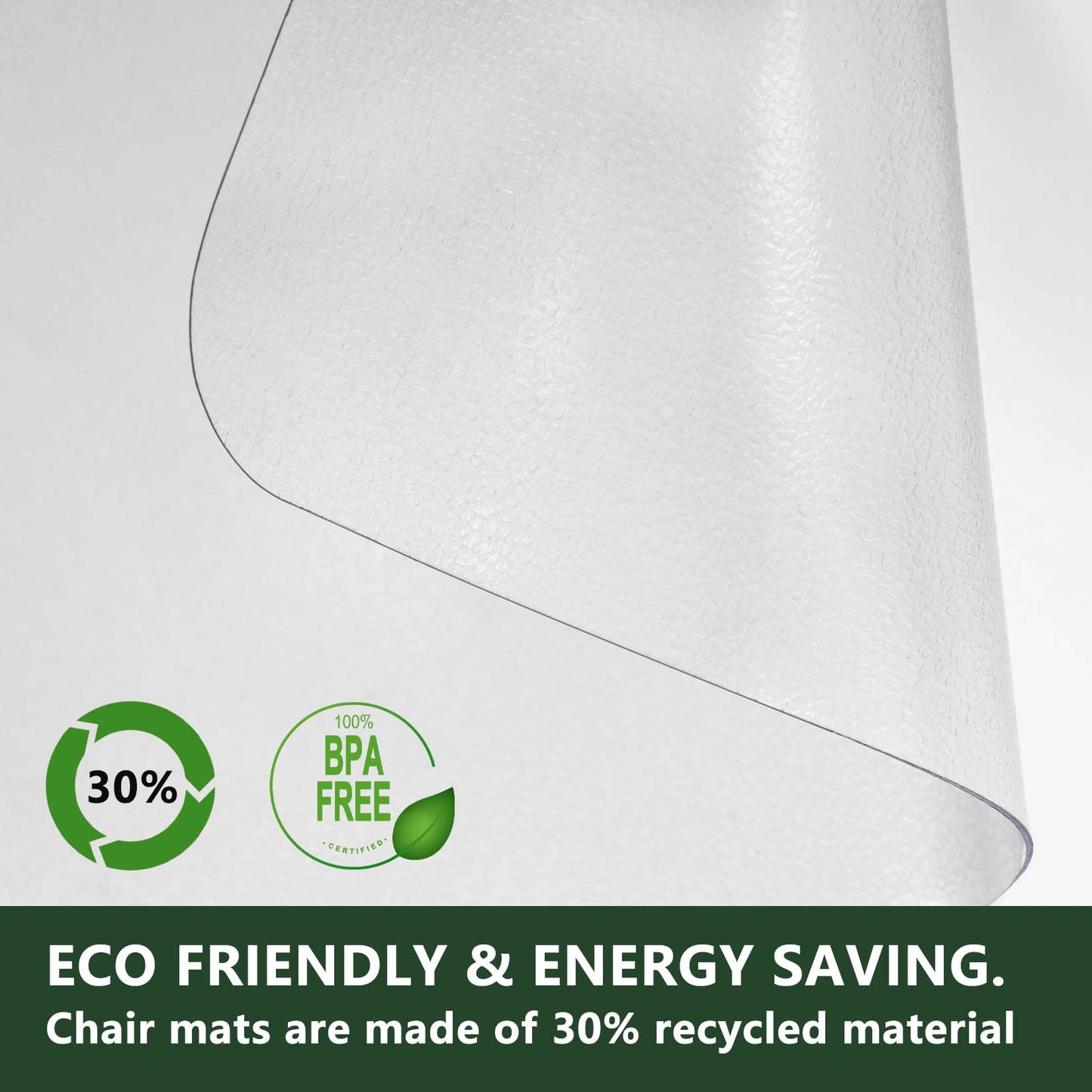 FuturHydro Chair Mat for Hardwood Floor, 30" x 48" Clear Anti-Slip Computer Desk Chair Floor Mat, Easy Glide, Transparent Mats for Office, Home and Gaming Floors (Rectangle)