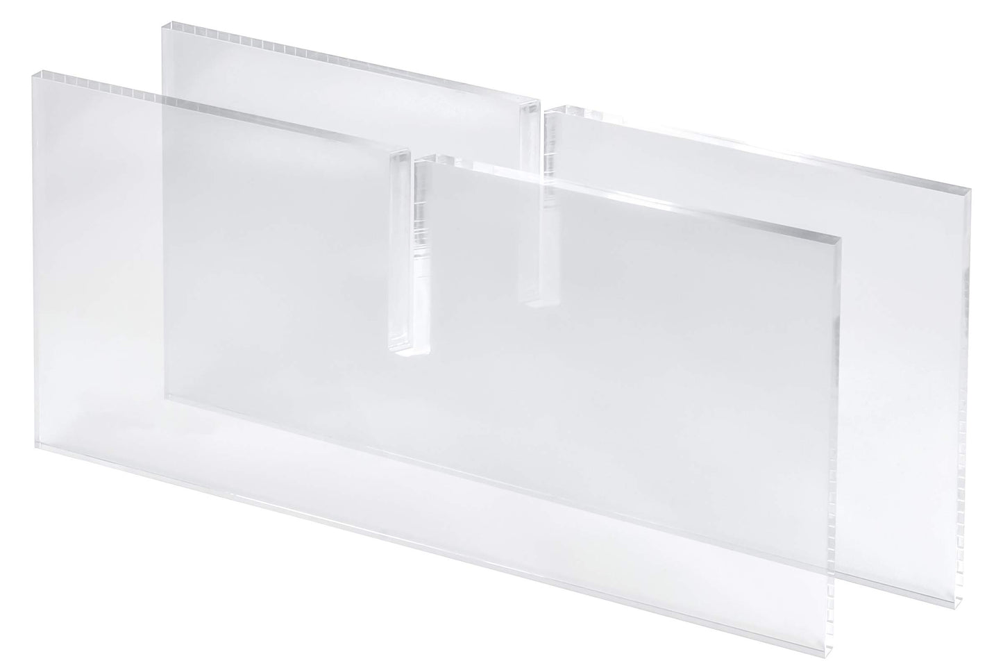 Red Co. Transparent Clear Acrylic Book Holder 2 Piece Reading Stand for Open and Closed Books, Magazines, Textbooks 6" x 11" x 6"