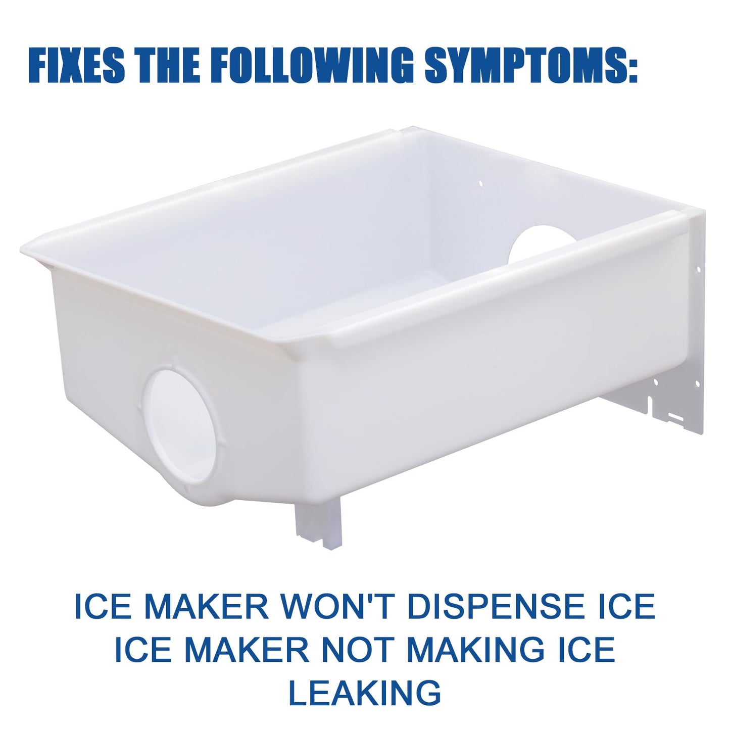 W10670845 AP6023698 Ice Maker Replacement Parts Refrigerator Ice Bucket Compatible with Whirlpool, Kenmore, kitchenaid, Amana Refrigerator Ice Bucket Fits 2196091, 1115342, 1115372, 2152701, etc.
