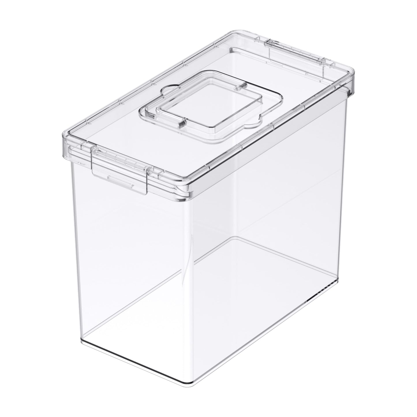 Simply Tidy Clear Letter File Storage Case with Top Handle - Waterproof & Dustproof Organizer for Documents, Craft Supplies & Office Materials, 1 Pack