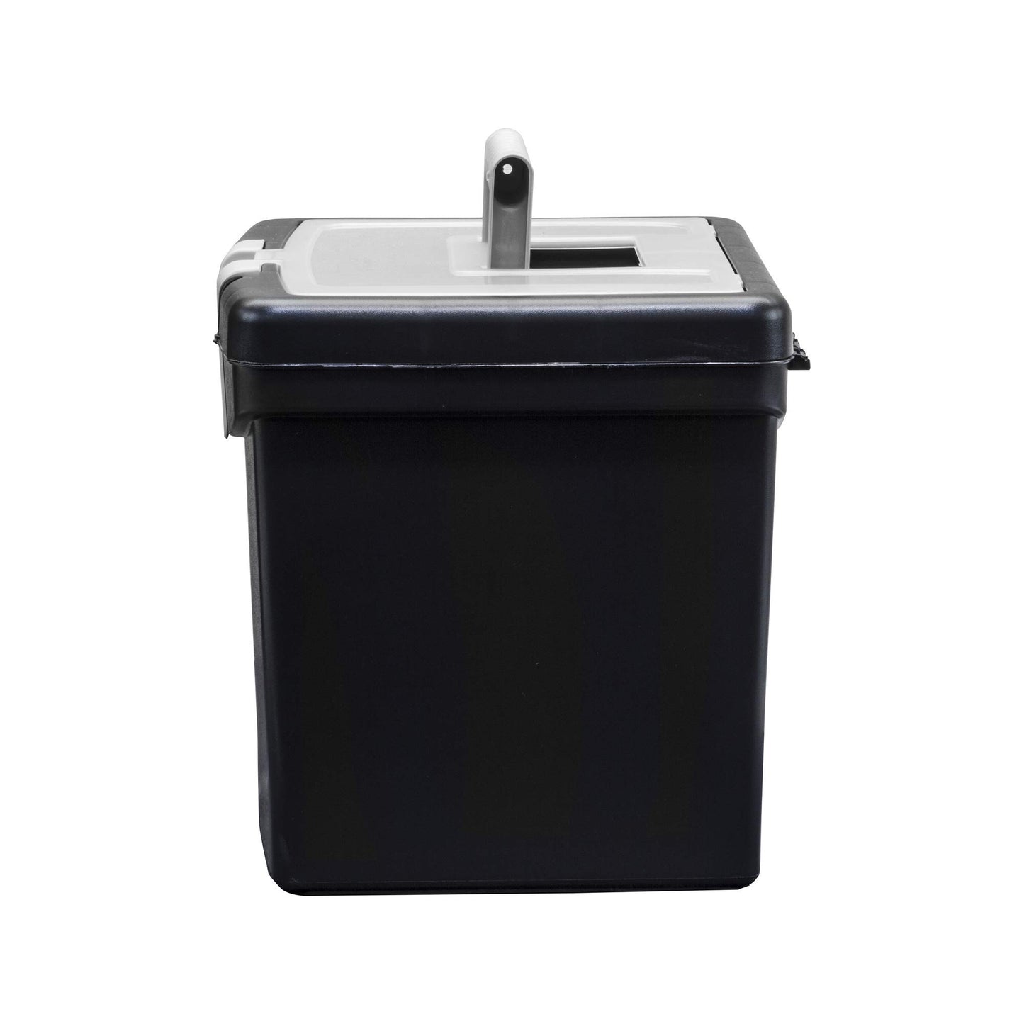 Storex Portable File Box with Organizer Lid – Plastic Office File Storage Box for Letter Paper and Hanging Folders, Obsidian, 1-Count (61504C01C)