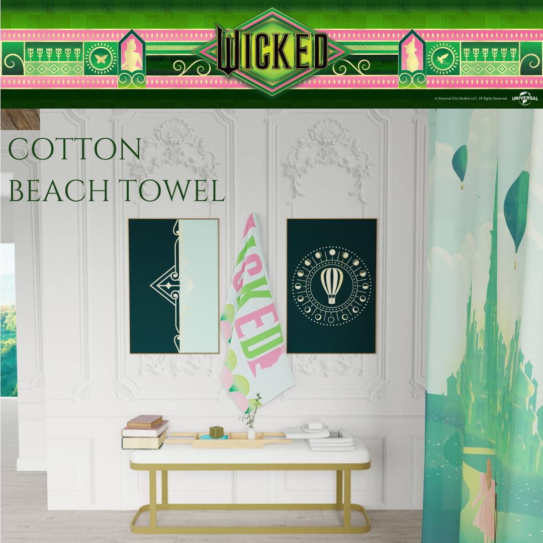 Collectibles Wicked Super Soft Cotton Bath/Pool/Beach Towel, 60 in x 30 in, (Official Licensed Product) By Franco