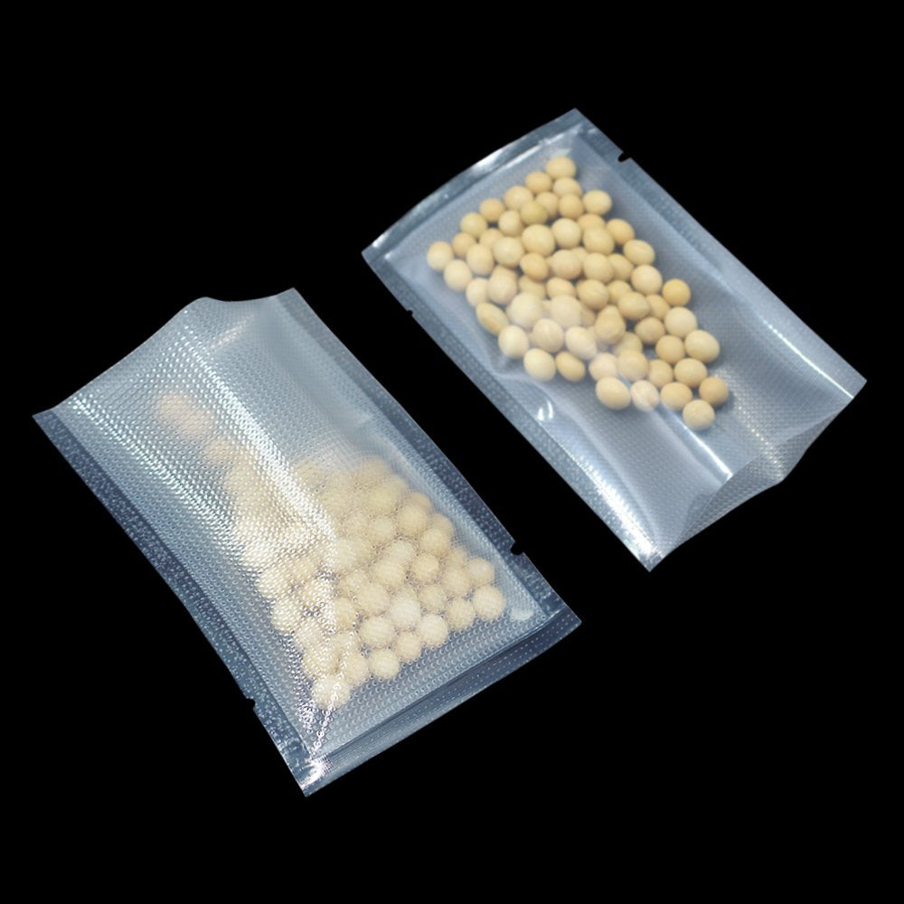 FERENLI 500 Pieces 2.7x3.9 inch (Usable Size 2.4x3.3 inch) Vacuum Sealer Bags for Food Storage Open Top Clear Plastic Flat Pouches Bulk Food Packaging Bags with Tear Notch
