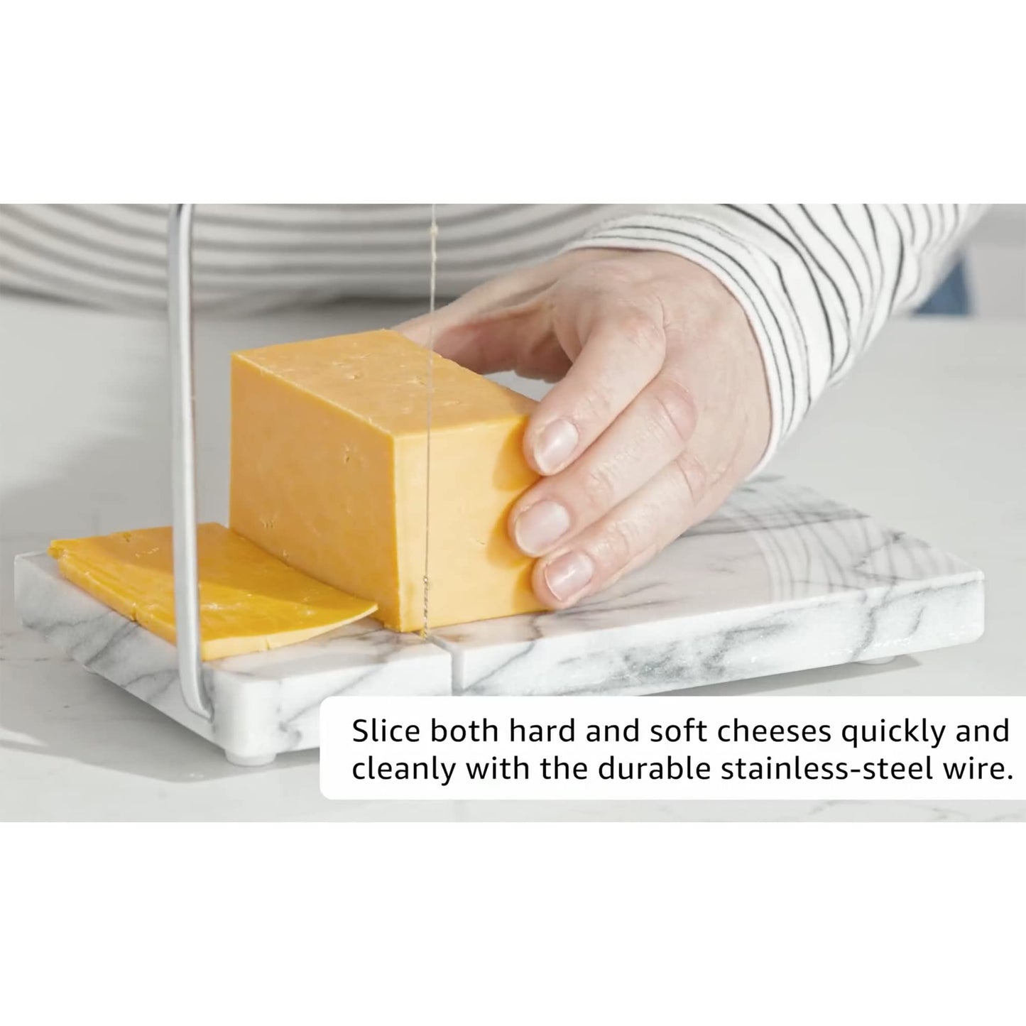 Fox Run Brands 3841COM Fox Run 3841 Marble Cheese Slicer, White