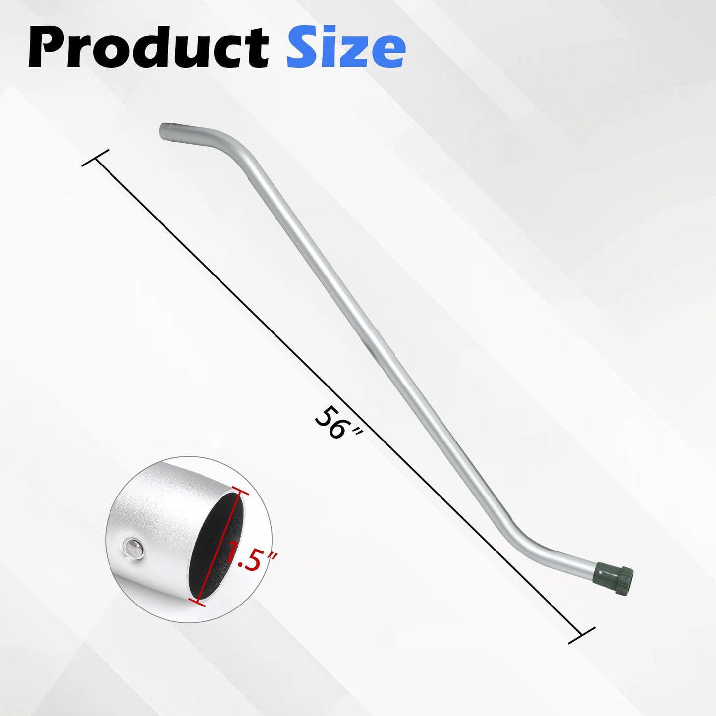 2-Piece Aluminum Vacuum Wand, 56-Inch, Button Lock Design, Replacement for ProTeam 101338, Compatible with Sanitaire, ProTeam, Tennant, Sandia, Mercury, Karcher, vilfisk, Mosquito, Hawke Vacuums