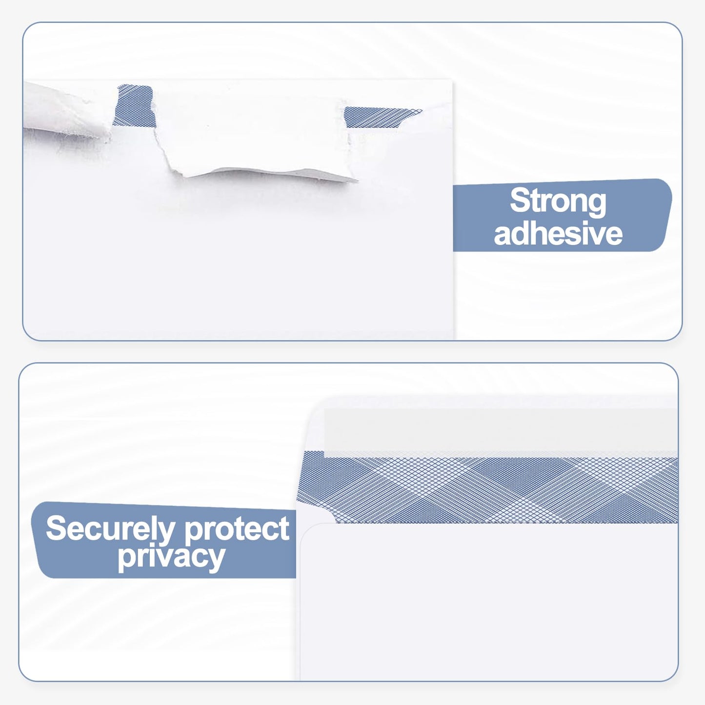1000#9 Double Window Security Envelopes, PANDRI NO.9 Self Seal White Envelopes Designed for Invoices and QuickBooks, Business Statements & Documents - Number 9 Size 3 7/8 Inch X 8 7/8 Inch - 24 LB