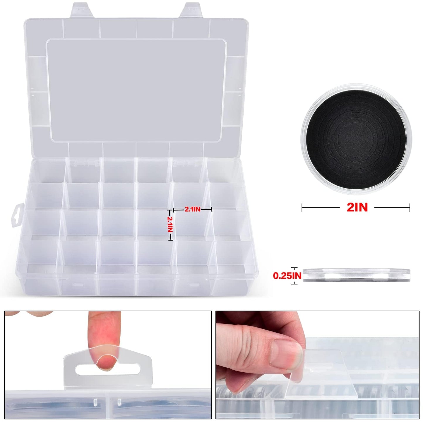 FULLCASE Coin Holders for Collectors–168Pcs Coin Capsules with 6-Size Foam Gaskets (20-46mm) for Silver Dollars Eagles & Foreign Coins, Airtight Coin Storage Box Organizer Collecting Supplies (Black)