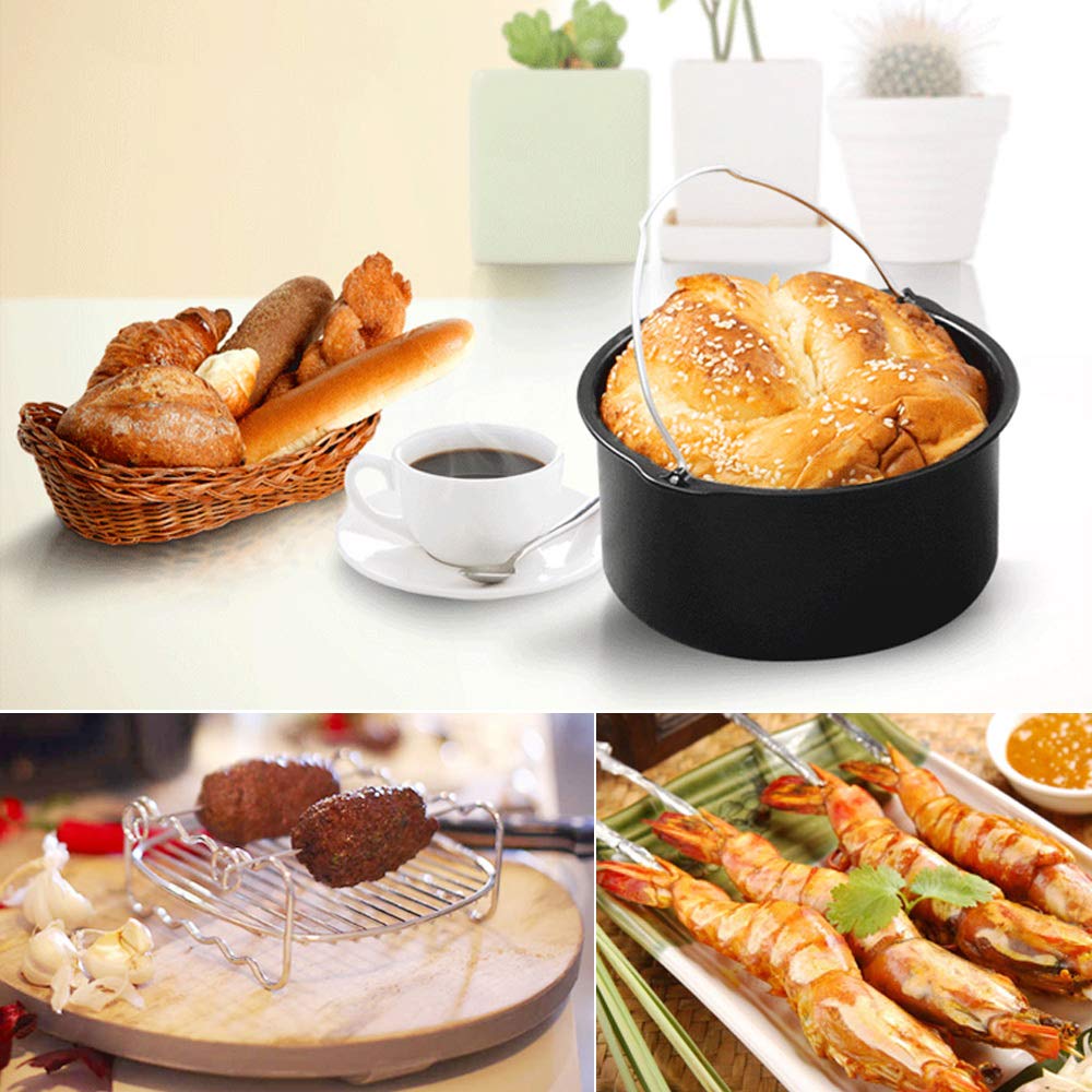 Air Fryer Accessories Set 12pcs Compatible for 4, 4.2, 5, 5.5, 5.8 QT Gowise Cosori Phillips Ninja Cozyna Air Fryer