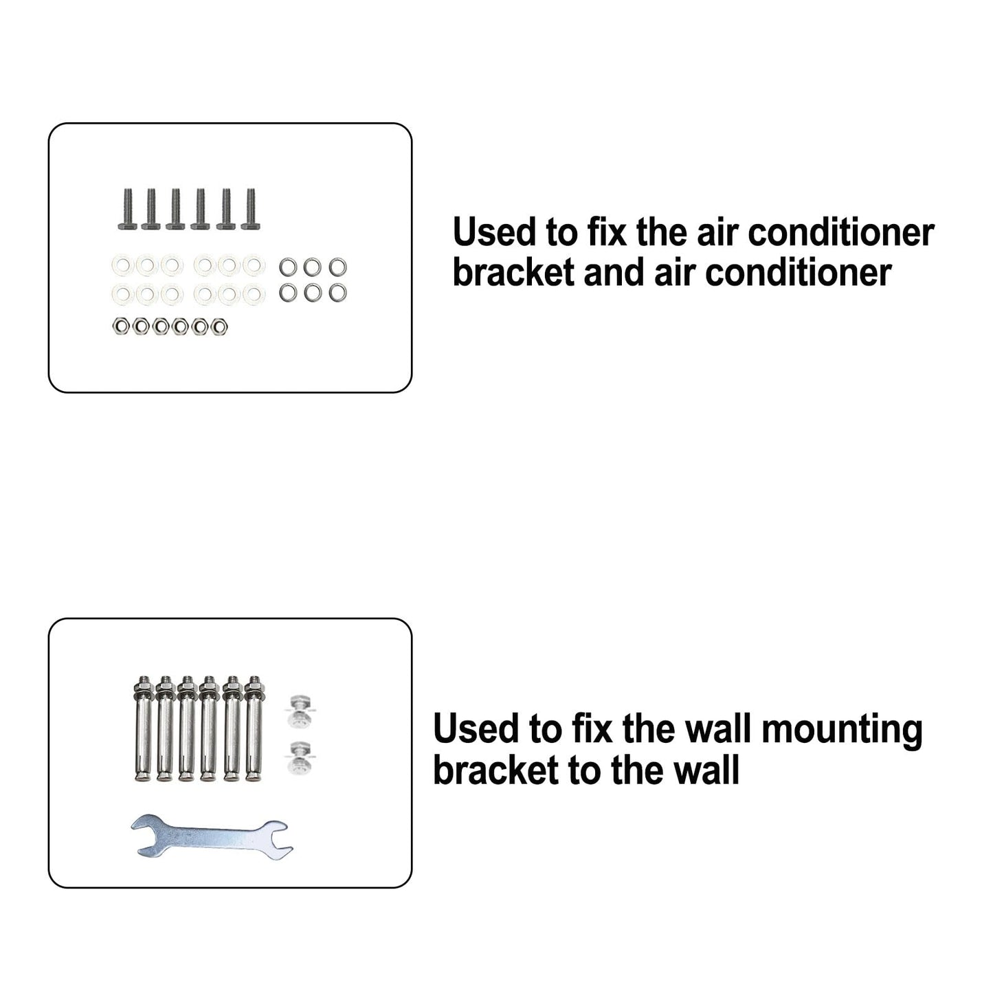 Stainless Steel Mounting Bracket for 9000-36000BTU Condenser Ductless Mini Split Air Conditioner Heat Pump Systems (Triangular)