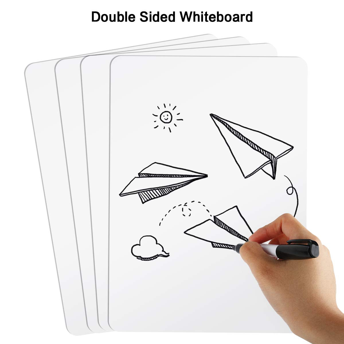 Dry Erase Lapboards, HERKKA 35 Pack Double Sided Dry Erase Lap Boards 9 x 12.5 Inch, 35 Markers, 35 Erasers, Small Dry Erase Boards for Students Classroom Teacher Supplies