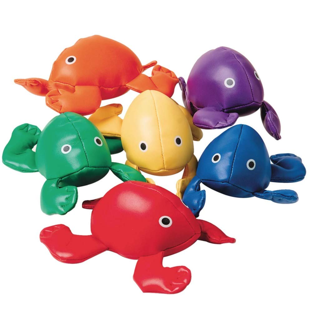 S&S Worldwide Frog Beanbags - 6 Pack, Green, 5.75" x 4.25" x 4.25" (inches), Unisex, Children (3+) and Adults