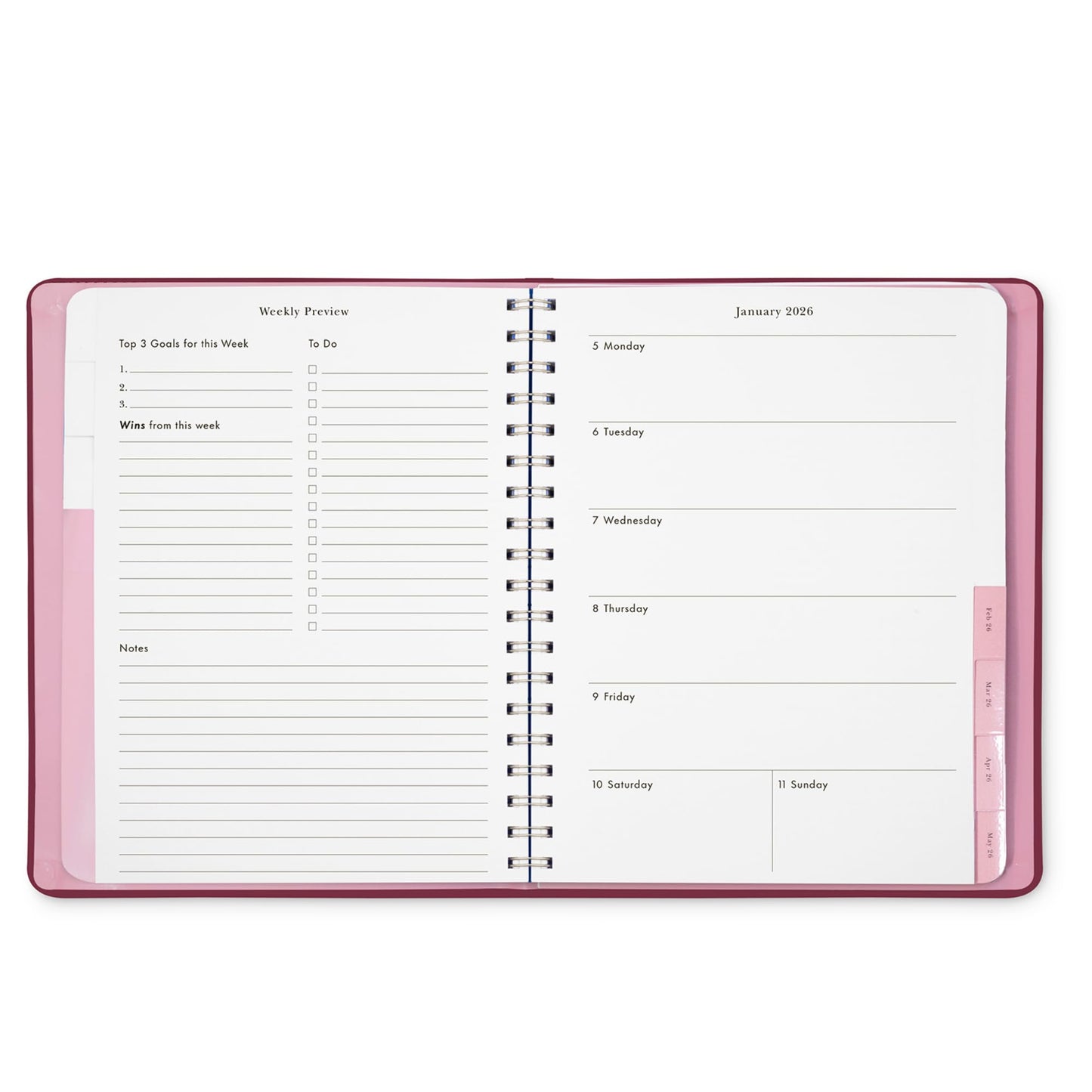 kate spade new york 2026 Large Weekly & Monthly Planner, 12 Month Soft Cover Agenda Dated January 2026-December 2026, Cute Planner with Stickers & Spiral Binding (Encyclopedia of Style)