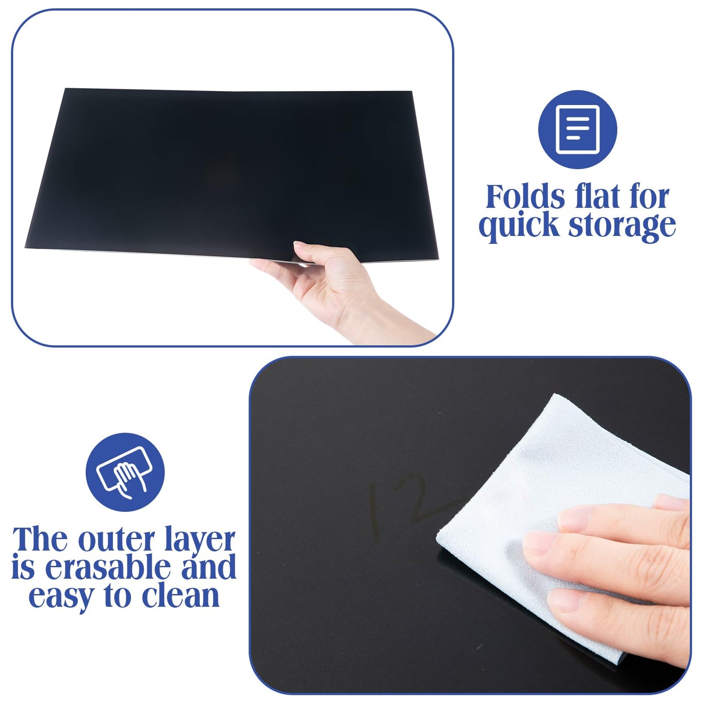 Crtiin 24 Pcs Privacy Folders for Students Desk Dividers Standard School Privacy Cardboard Board Testing Dividers Shield for Classroom Teacher Supplies Keep Eyes from roving(Stylish,Black)