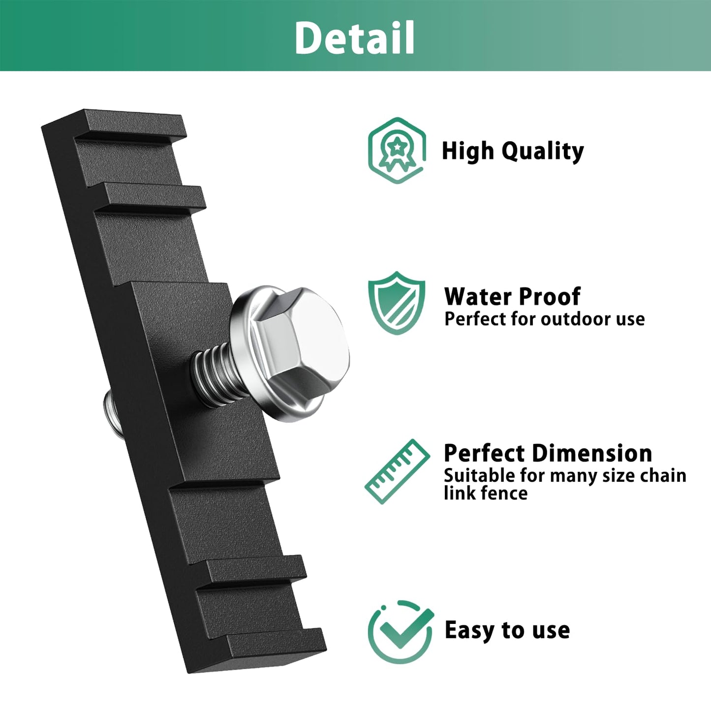 IRENPORU Chain Link Fence Sign Mount Bracket, 50 Pcs Fastener Clip for Standard Fence Sign Mounting Support Rack Banner Display