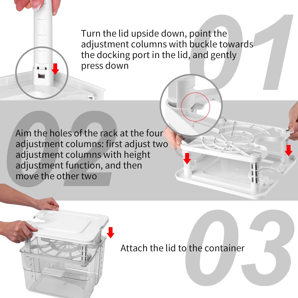 Sous Vide Container with Lid and Rack Sous Vide Pot 12.6 Quart Slow Cooker Container Compatible with Most Immersion Circulators