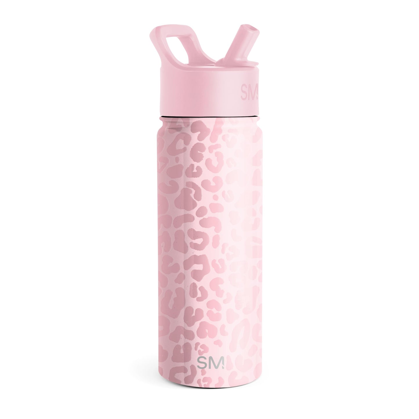 Simple Modern Kids Summit Water Bottle with Straw Lid | Vacuum Insulated Stainless Steel | Reusable Leak Proof BPA-Free Cup for School | 20oz, Blush Leopard