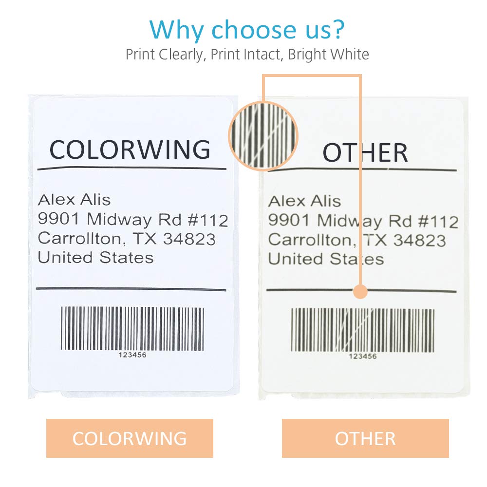 COLORWING a30256 Label Compatible with Dymo 30256 (2-5/16" x 4") LW Large White Shipping Labels 59 mm x 102 mm for Label Writer 450 Twin Turbo and Rollo Printers, 12 Rolls