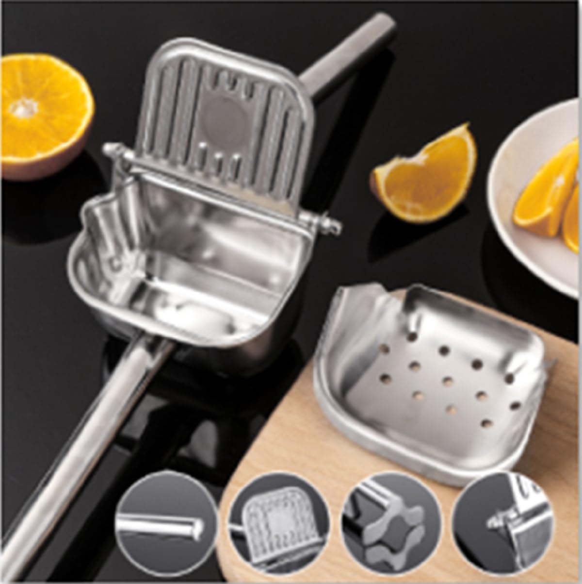 KYACHITOS Large Lemon Squeezer, 304 Stainless Steel Citrus Juicer, Heavy duty Manual Juicer For Citrus, Orange, lemon and Other Fruit