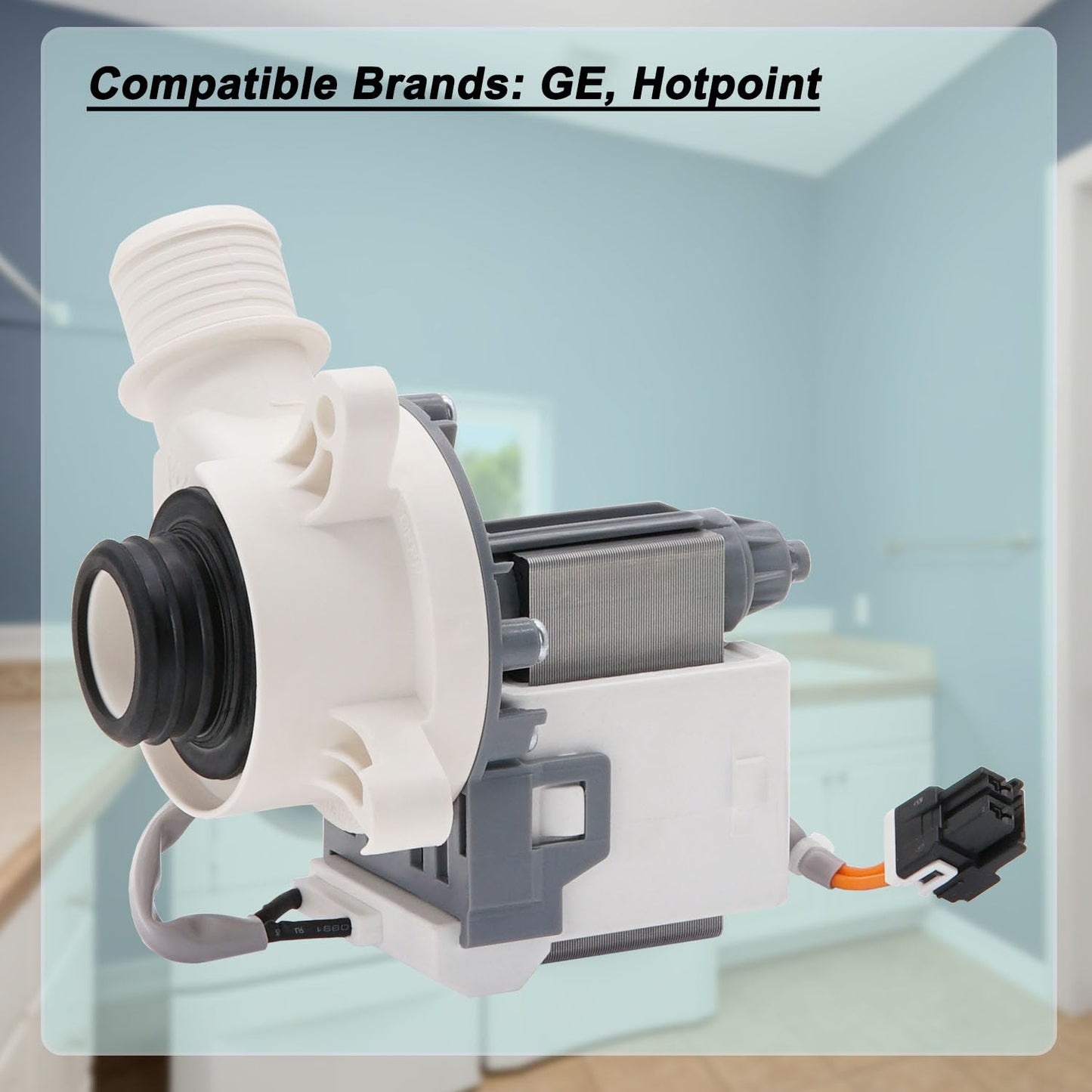Washer Drain Pump by SupHomie - Compatible with GE GTW465ASN0WW GTW465ASN1WW GTW465ASN2WW GTW465ASN3WW GTW465ASN8WW GTW465ASN9WW Washing Machine