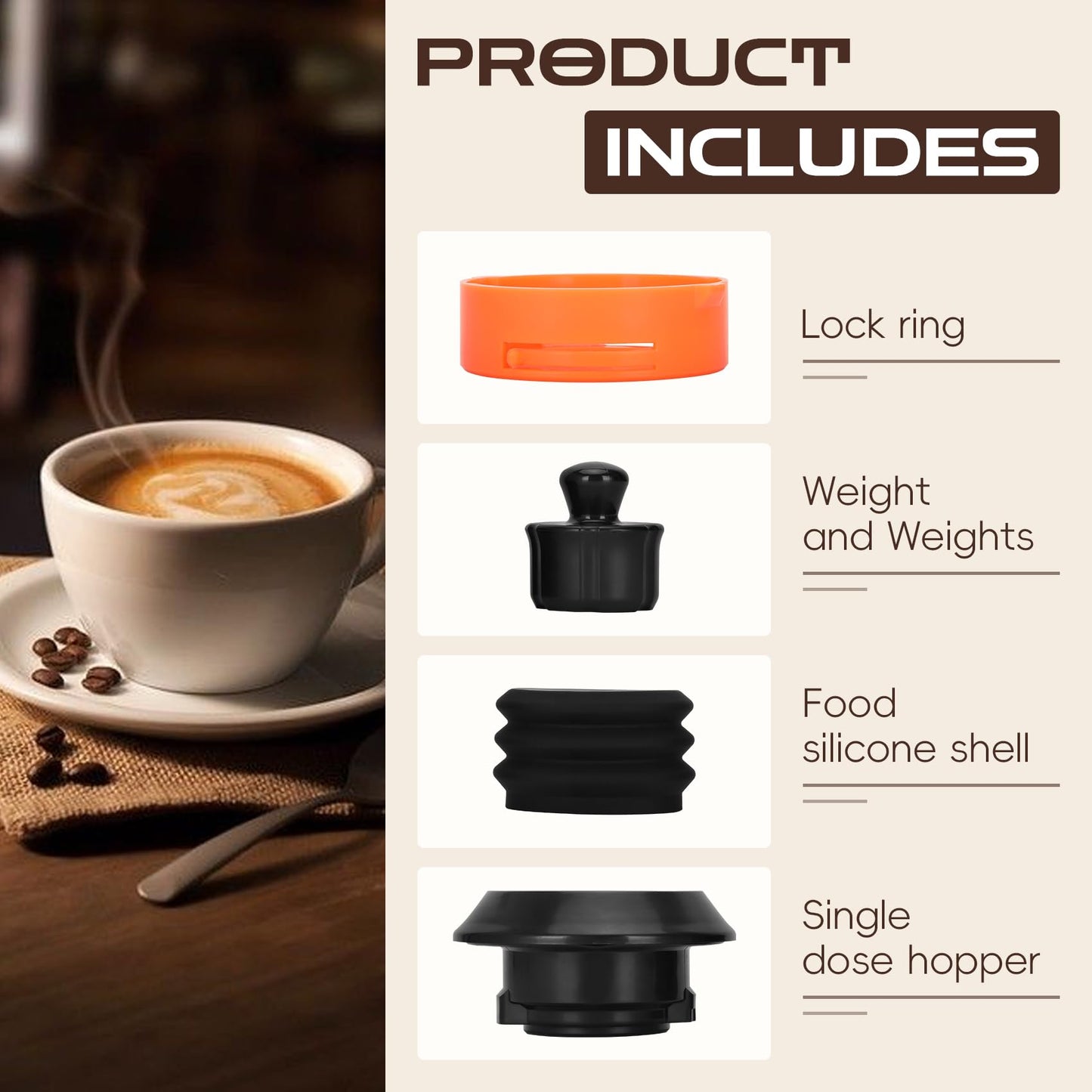 for Breville Single Dose Hopper with Silicone Bellows, Single Dose Hopper Compatible with Breville Barista Express, Breville Barista Pro, Breville Barista Touch, and Impress