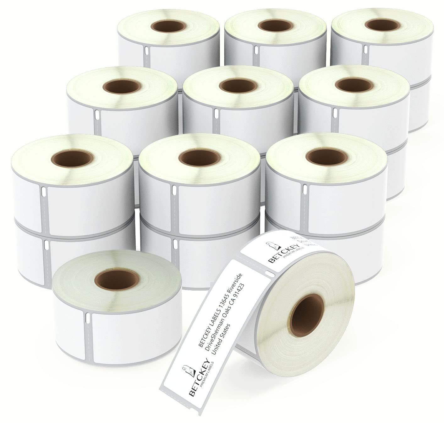 BETCKEY - Compatible DYMO 30321 (1-4/10" x 3-1/2") Address Labels, Perforated, Compatible with DYMO Labelwriter 450, 4XL, NOT Fit 550 & 5XL [20 Rolls/5200 Labels]