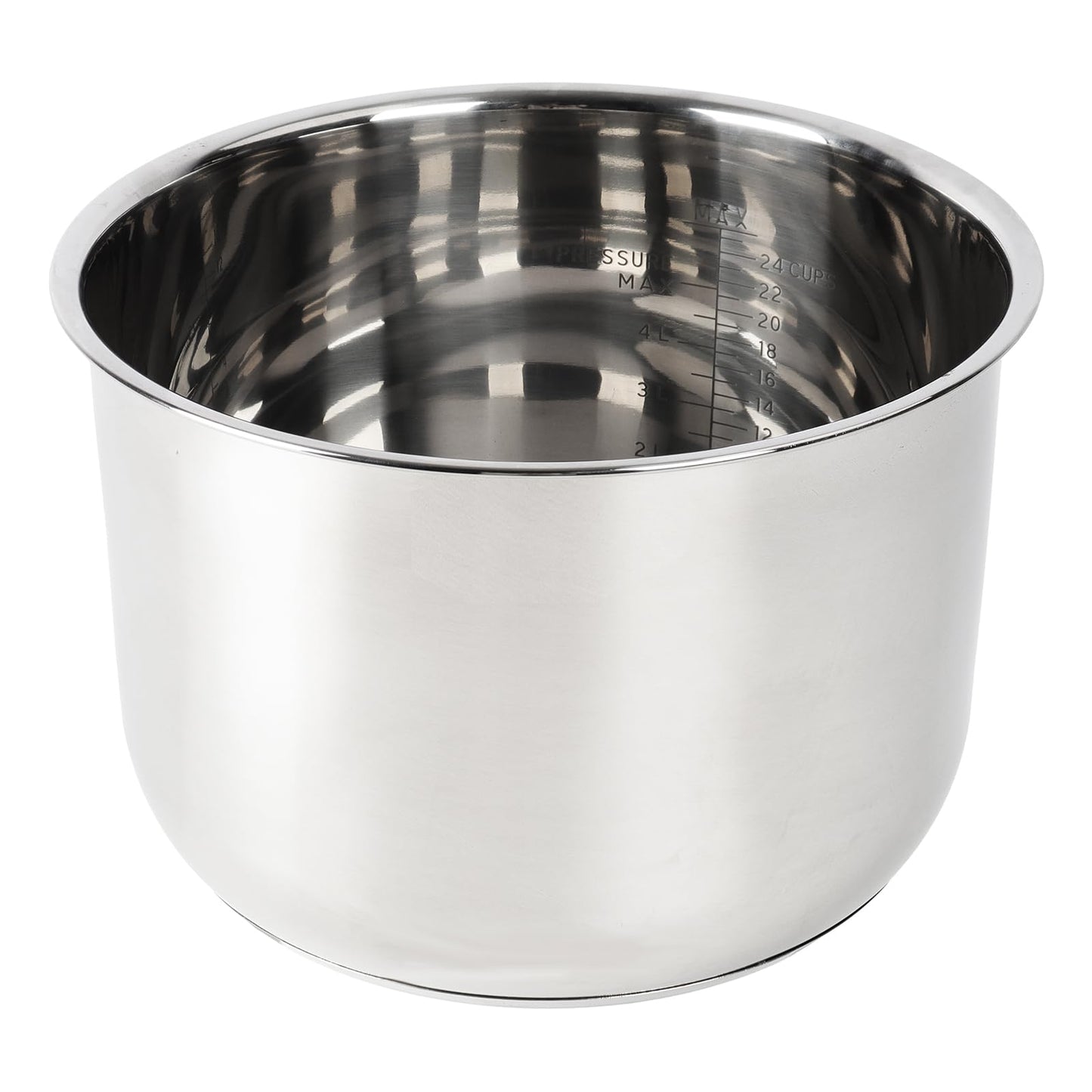 Stainless Steel Inner Pot Compatible with Ninja Foodi 8Qt, Food Grade 304 Replacement Insert Liner, Thick Bottom Even Heating Non-Toxic Pressure Cooker Accessory