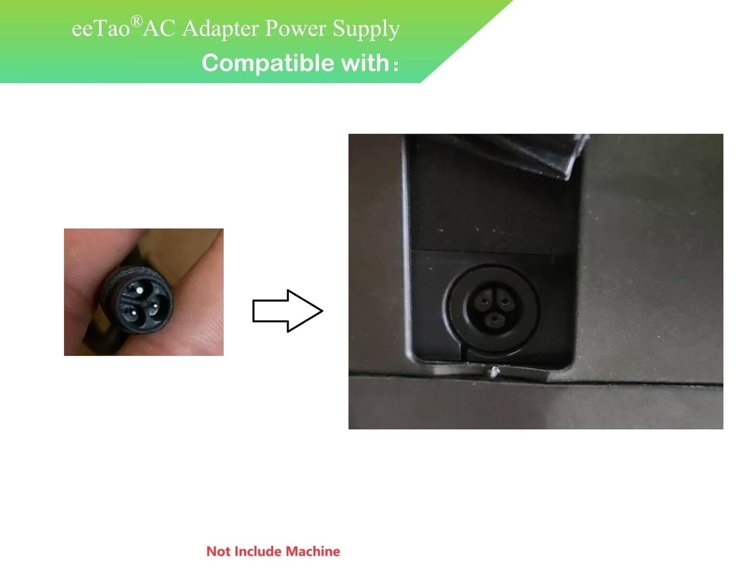 eeTao 3-Pin 54.6V AC/DC Adapter Charger Compatible with Aventon Abound Cargo/Aventon Aventure 2 48V Lithium-ion Battery Power Supply Cable Cord