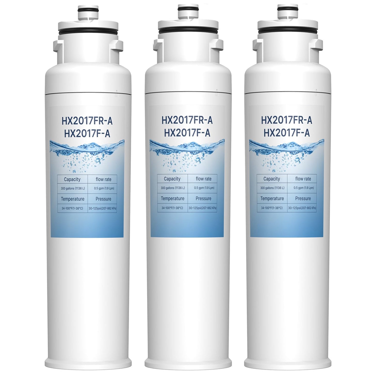 HX2017FR-A HX2017F-A Water Filter Compatible with Insignia NS-WF26FD9-1 WF26FD9-1 (3 Pack)