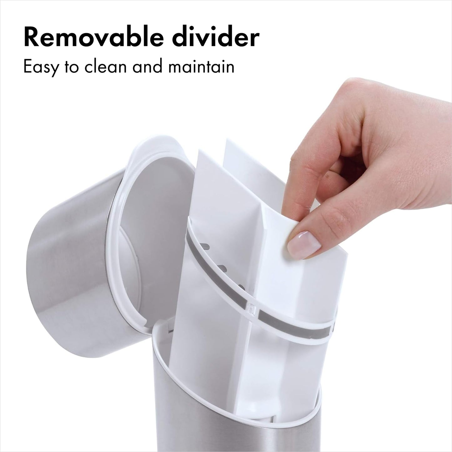 OXO Good Grips Stainless Steel Toothbrush Organizer, Bathroom Organizer and Storage, Toothbrush Holder for Countertop, Sleek Modern Bathroom Accessories