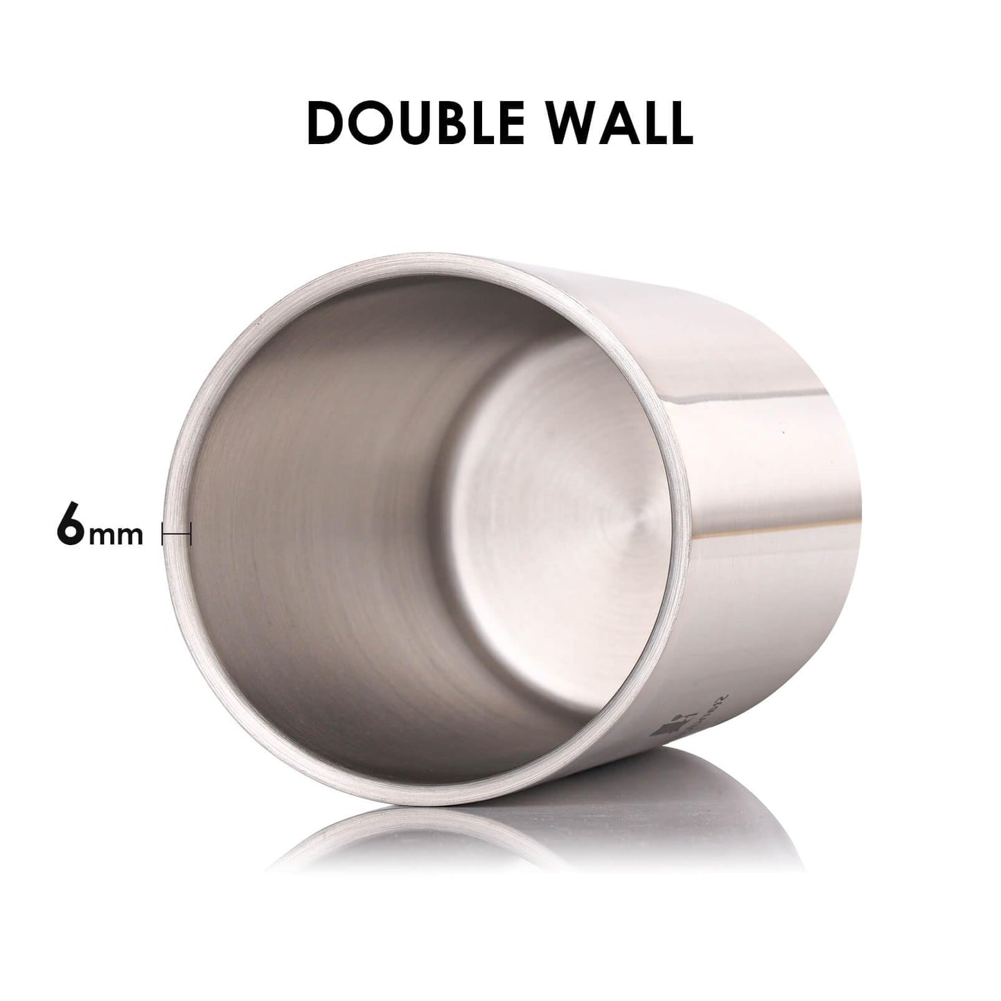 Double Wall Utensil Holder - 304 Stainless Steel Sleek Kitchen Utensil Holder for Countertop, Spatula Spoon Storage Organizer, Large Cooking Utensil Caddy Counter, Shining Utensil Crock, Mirror Polish
