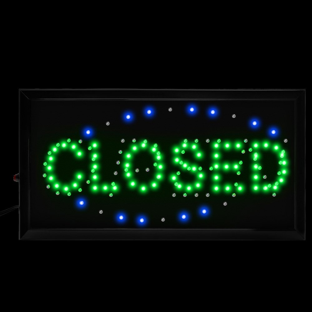 Boshen Led Open Signs Decor for Business Mart Shop Store Bar Cafe Barber ATM Now Open Sign Display On/Off Switch + Chain (2 in 1 Open Closed)