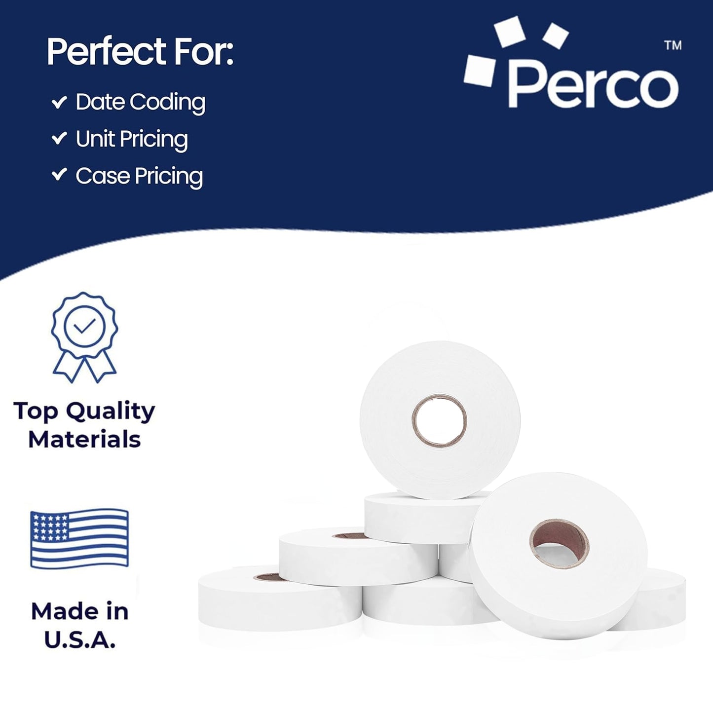 Pricing Labels for Monarch 1136 Removable Adhesives White - 14,000 Labels w/ 8 Rolls Value Pack, 1 Sleeve - Made in USA