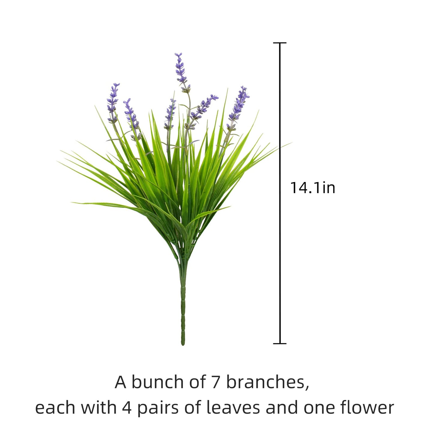alyptus Artificial Plants Outdoor Fake Monkey Grass with Flowers for Pot UV Resistant Plant Decor for Window Garden Patio Hanging Planter Pathway Front Porch (Grass with Flowers)