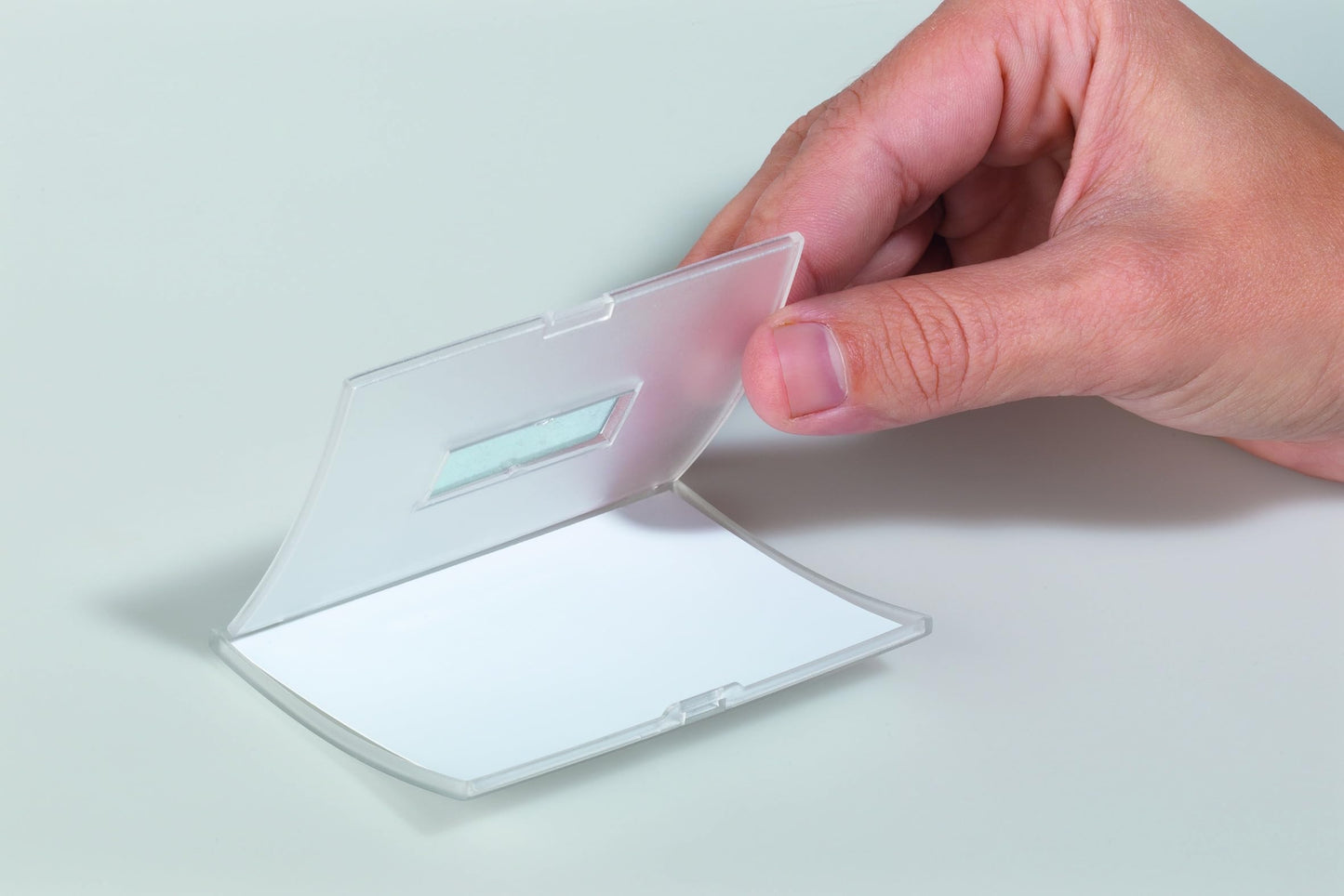 Durable Click Fold Convex Name Badge with Magnet Transparent - 2.25 x 3.75 Inches - Perfect for Events and Visitor Management - Pack of 10