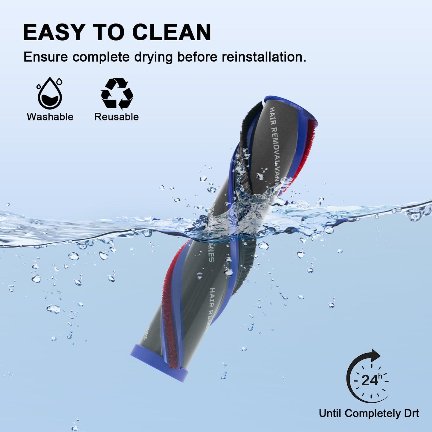 Coodss High Torque Brush Head Replacement for Dyson V11 V15 V10 V8 V7 Vacuum Cleaners, Anti-Tangle Brush, Three Adjustable Suction Modes, Suitable for Hardwood Floor Carpets