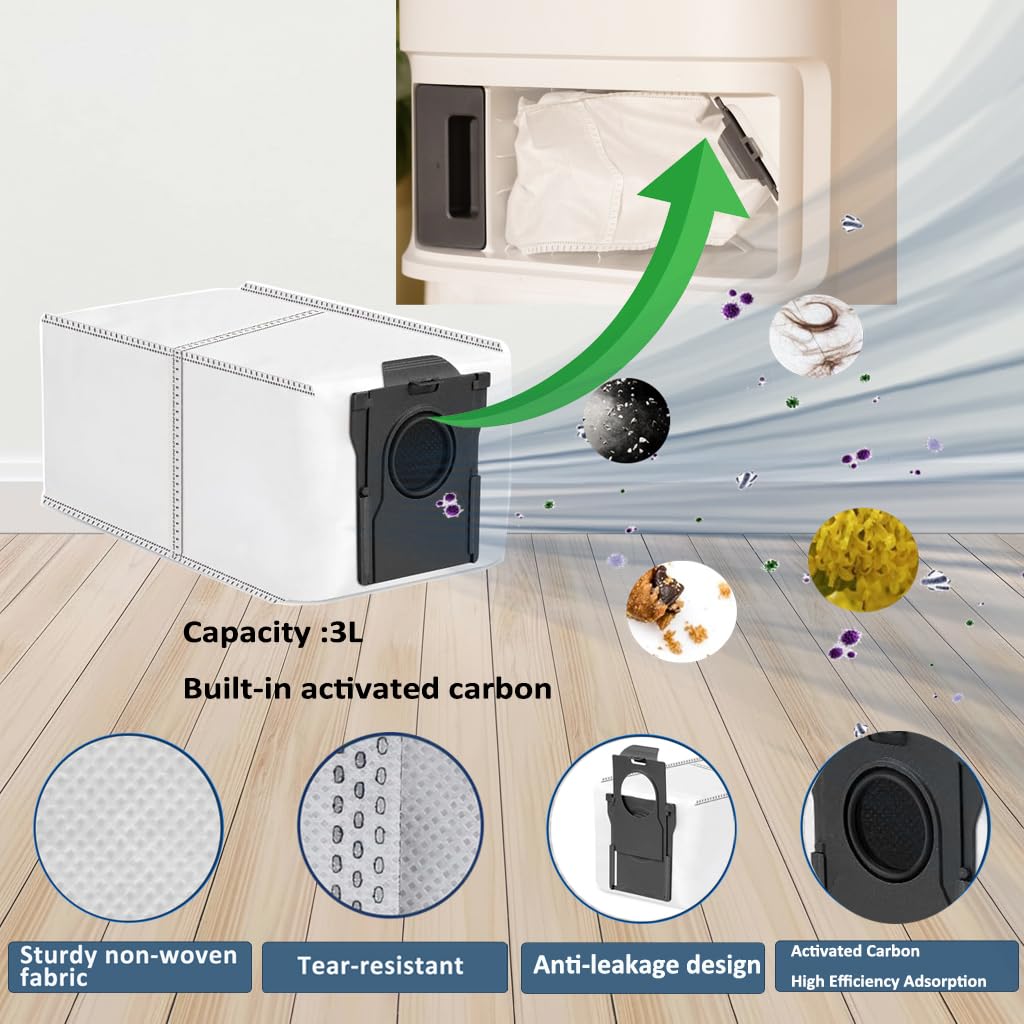 Replacement Parts Accessories for Dreame X40 Ultra Complete L40 Ultra (Gen 2) X40 Master MOVA P10 Pro Ultra (Gen 2) / P50 Pro Ultra Mop Pads *6 Dust Bag*4 Filter HEPA*4 Main Brushes*2 Side Brushes*4