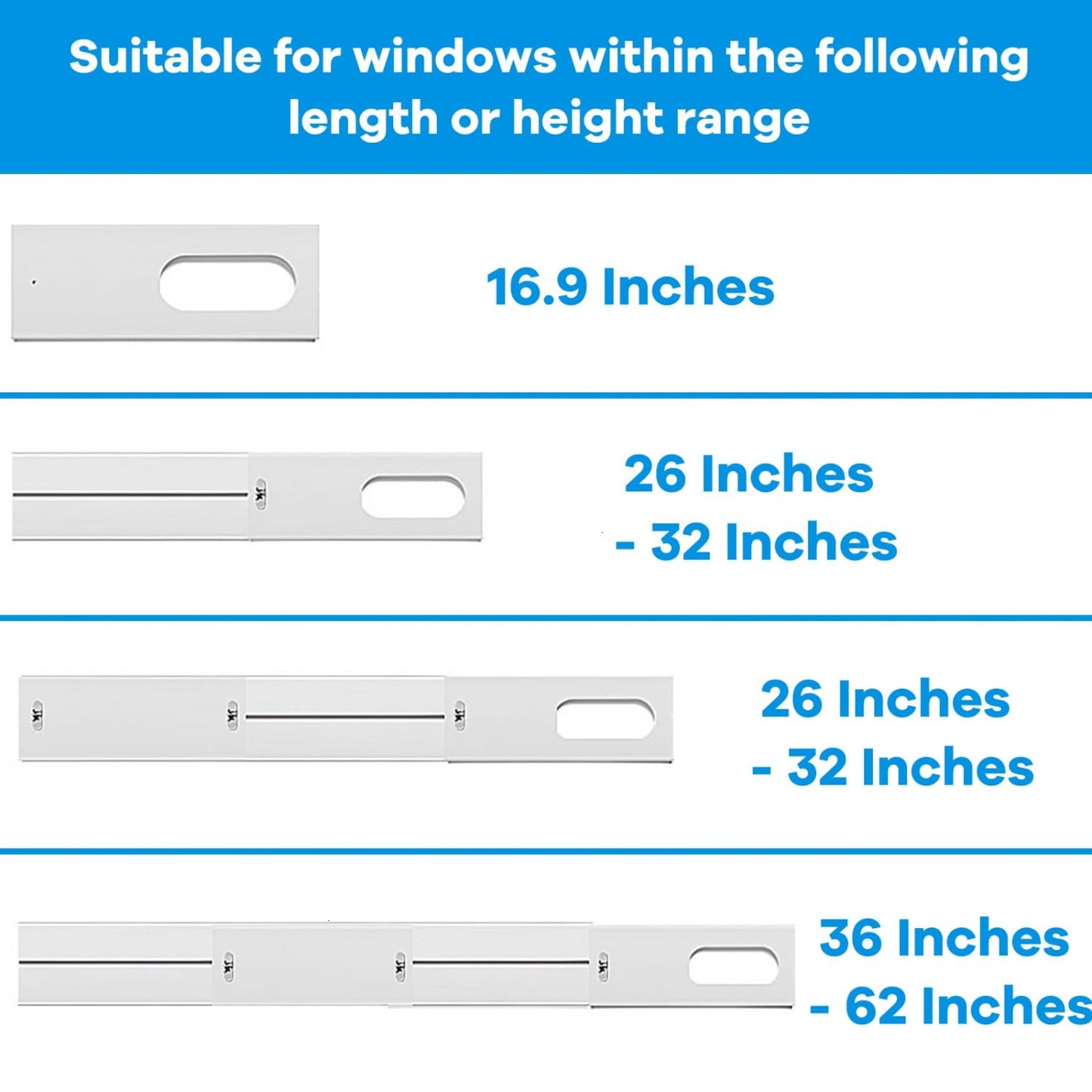 YoleShy Portable Air Conditioner Window Kit with Coupler Adjustable Window Seal for AC Unit, Sliding AC Vent Kit for Exhaust Hose, Universal for Ducting with 5.9 Inches Diameter