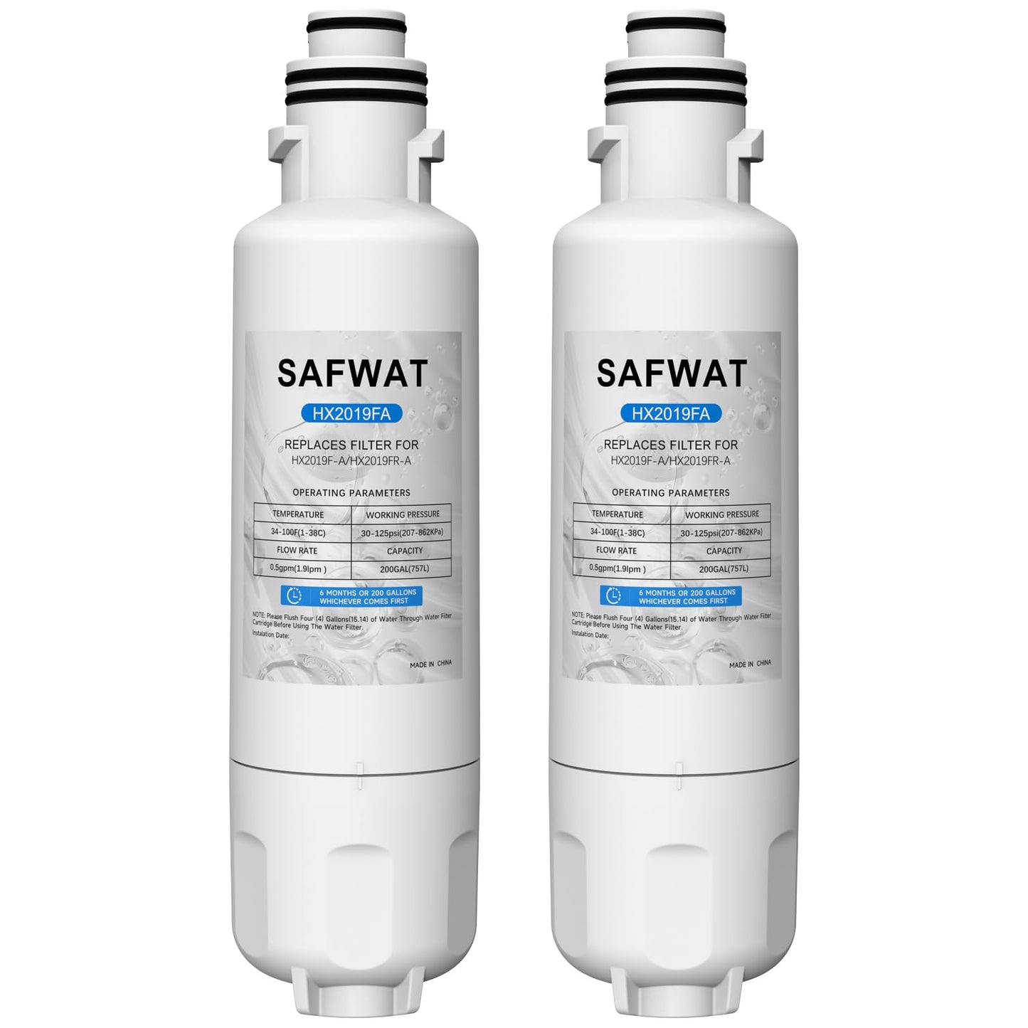 HX2019FR-A HX2019F-A Water Filter Compatible with Hisense HRM260N6TSE HRFD560SW HRCD585BW HRFD634BW HRCD650BW HRCD586TBWB Mora MRM260N6TSE Refrigerator (2 Pack)