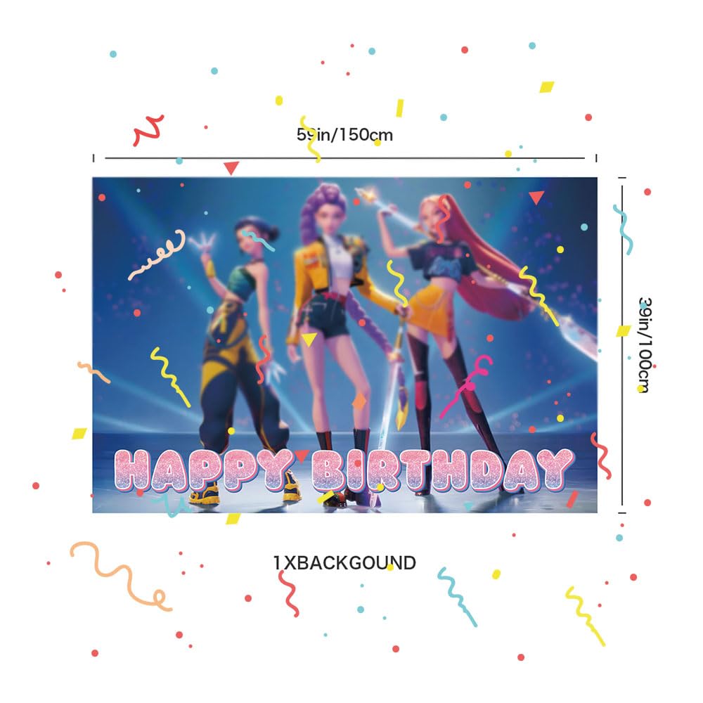 Birthday Decorations Set, Theme Party Supplies with Happy Birthday Banner Supplies Decorations Letter Balloons for School Classroom Decor, Fan Meeting