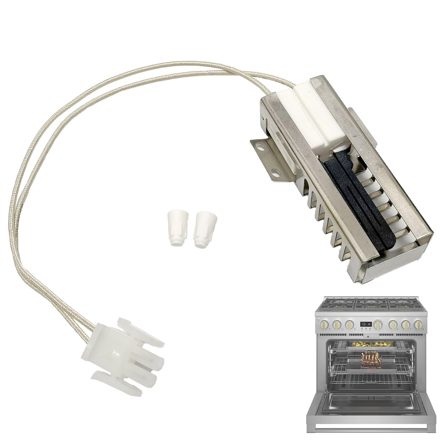 WB13X25264 Gas Oven Igniter Glowbar Compatible with GE Gas Range ZGP366LR2SS ZGP364NDR1SS ZGP364NDR2SS & Replaces WB13K10040 4464424 AP5986243 PS11726669 EAP11726669